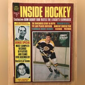 Inside Hockey (1970-71) Magazine BOBBY ORR JACQUES LaPERRIERE TONY ESPOSITO